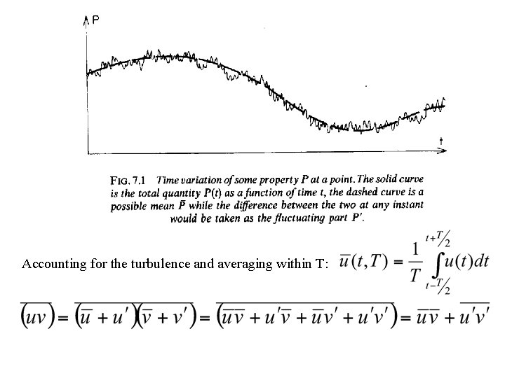 Accounting for the turbulence and averaging within T: 