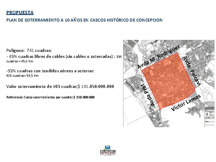 PROPUESTA PLAN DE SOTERRAMIENTO A 10 AÑOS EN CASCOS HISTÓRICO DE CONCEPCION M ca