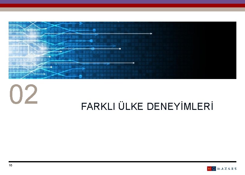 02 16 FARKLI ÜLKE DENEYİMLERİ Titre de la présentation Date 