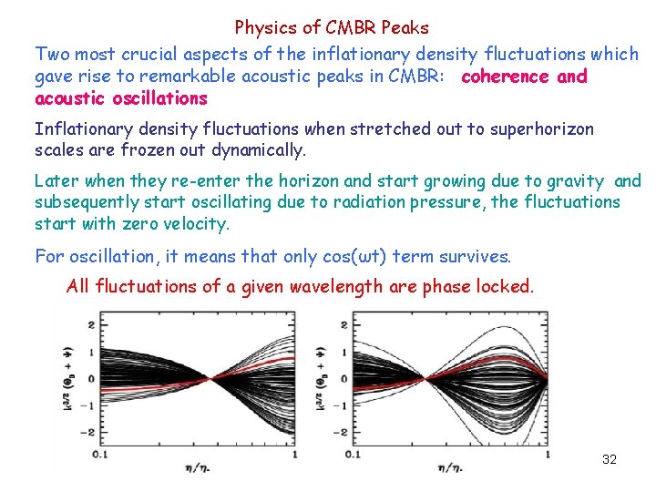 Physics of CMBR Peaks Two most crucial aspects of the inflationary density fluctuations which