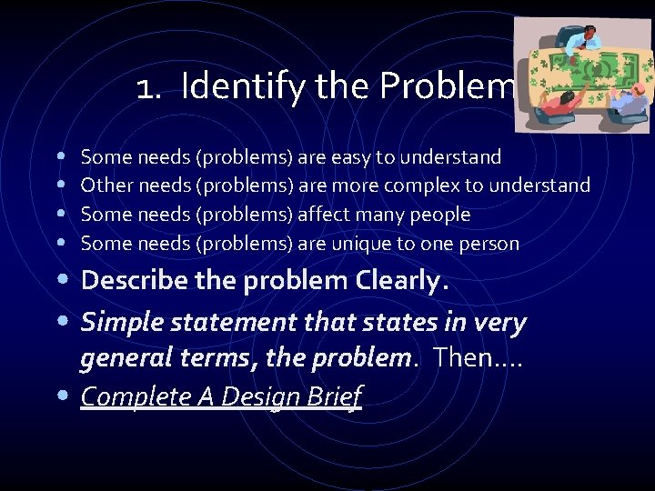 1. Identify the Problem • • Some needs (problems) are easy to understand Other 1. Identify the Problem • • Some needs (problems) are easy to understand Other