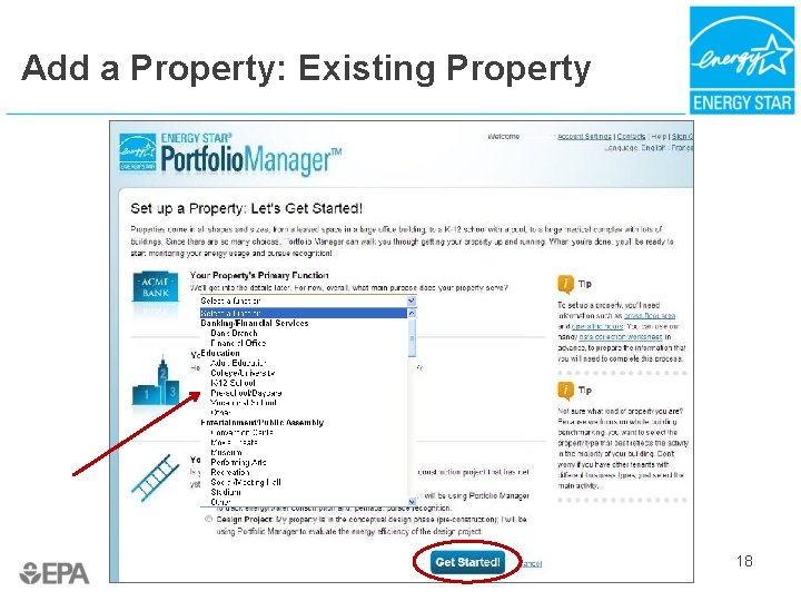 Add a Property: Existing Property 18 