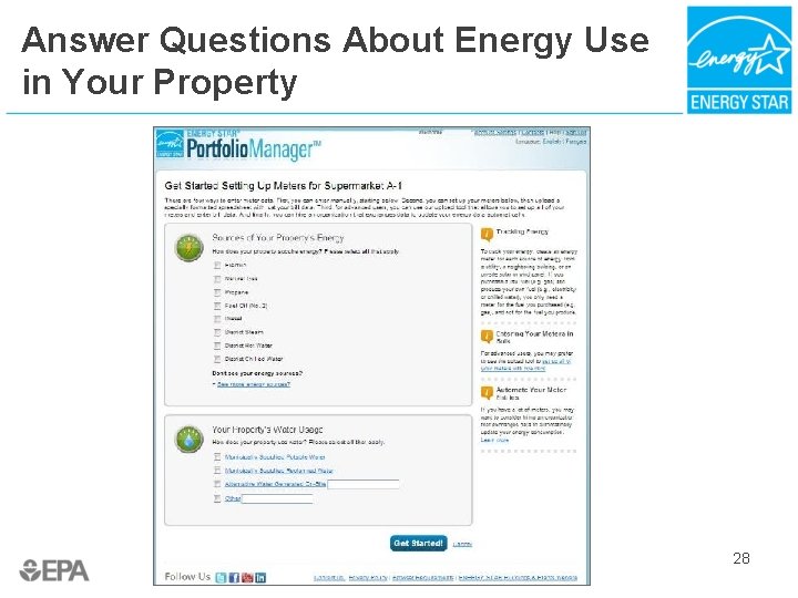 Answer Questions About Energy Use in Your Property 28 