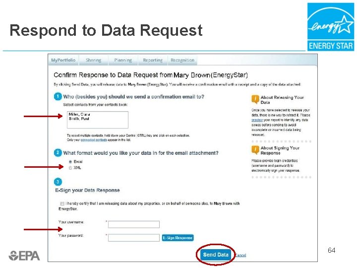 Respond to Data Request 64 