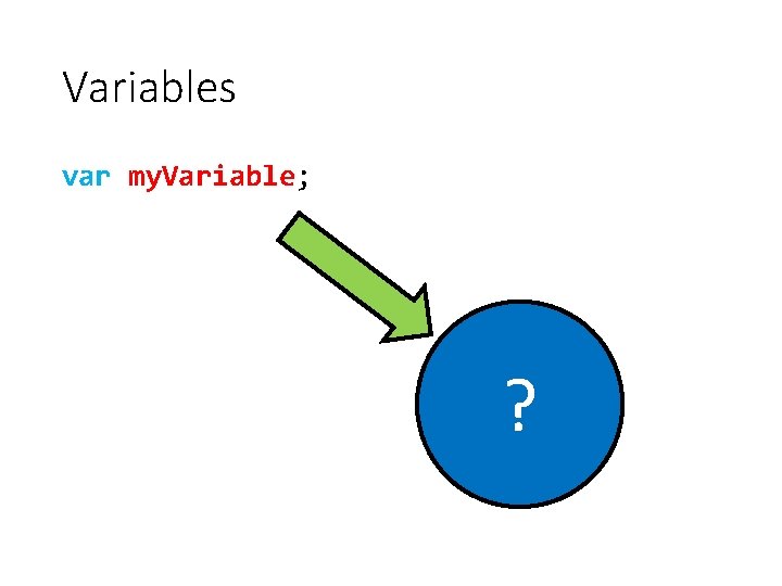Variables var my. Variable; ? 