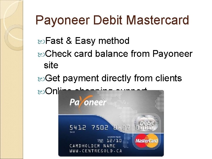 Payoneer Debit Mastercard Fast & Easy method Check card balance from Payoneer site Get