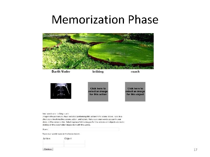 Memorization Phase 17 