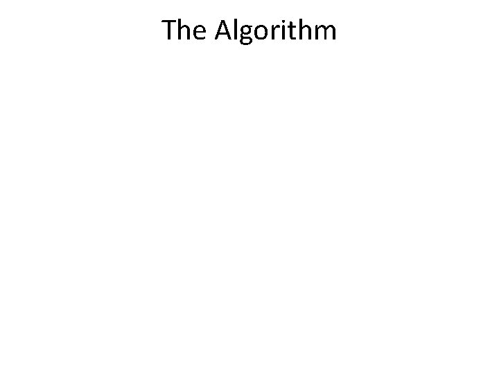 The Algorithm 