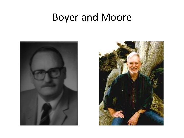 Boyer and Moore 