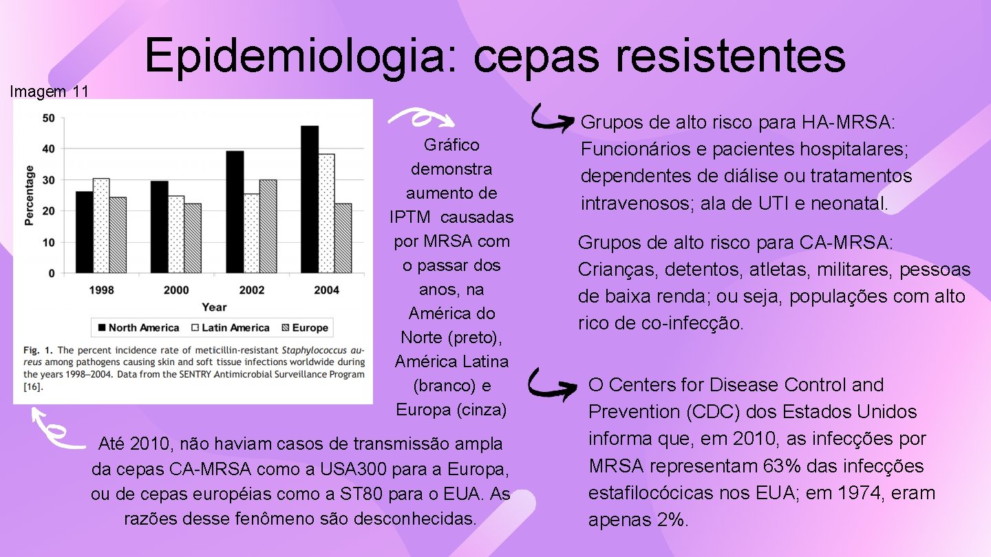 Epidemiologia: cepas resistentes Imagem 11 Gráfico demonstra aumento de IPTM causadas por MRSA com