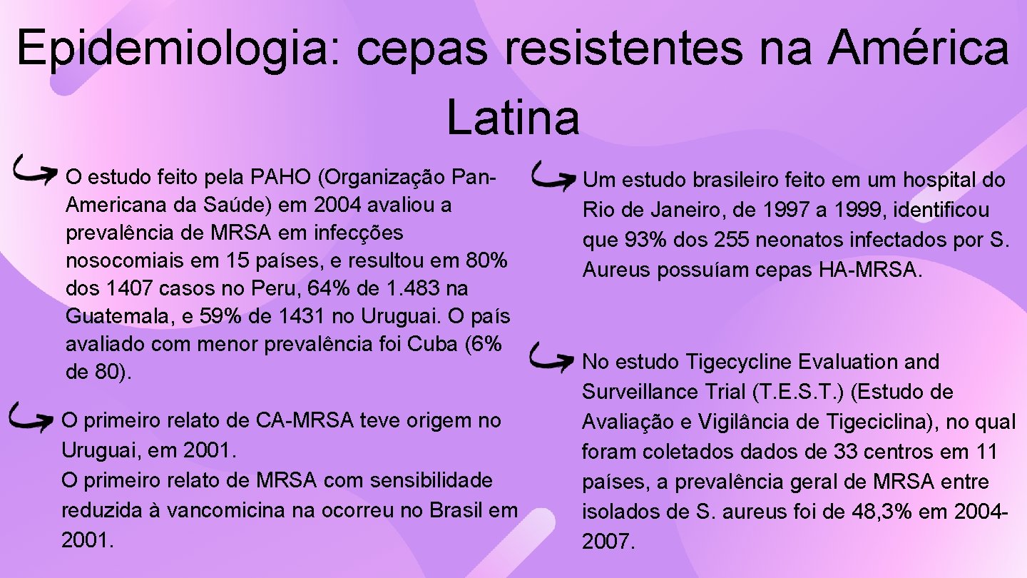 Epidemiologia: cepas resistentes na América Latina O estudo feito pela PAHO (Organização Pan. Americana