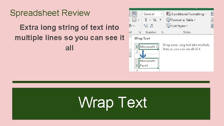 Spreadsheet Review Extra long string of text into multiple lines so you can see