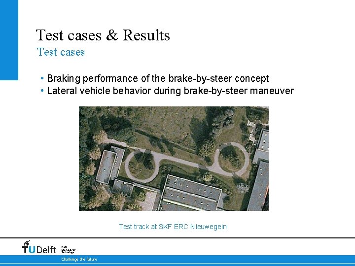 Test cases & Results Test cases • Braking performance of the brake-by-steer concept •