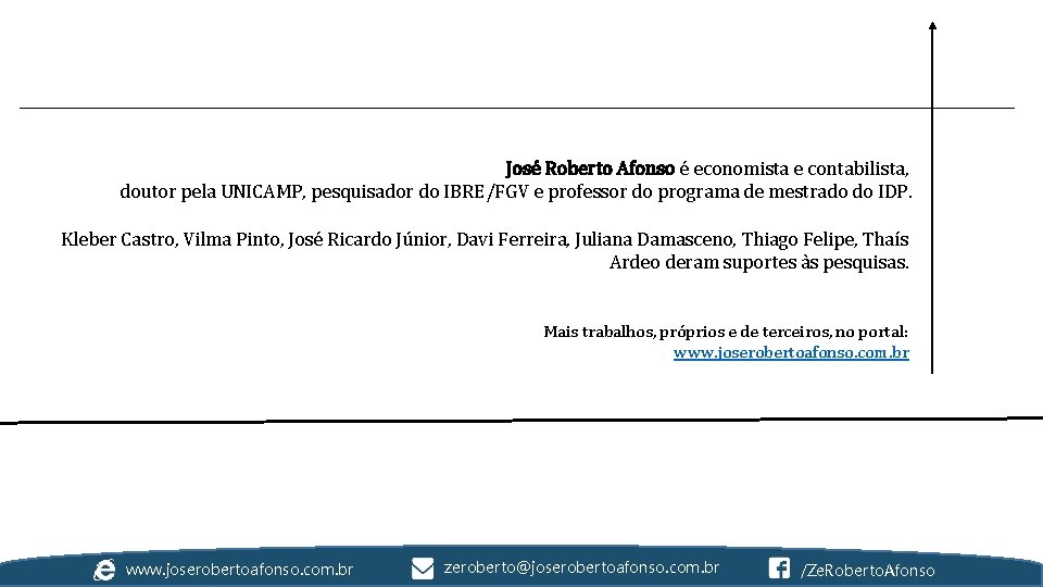 José Roberto Afonso é economista e contabilista, doutor pela UNICAMP, pesquisador do IBRE/FGV e