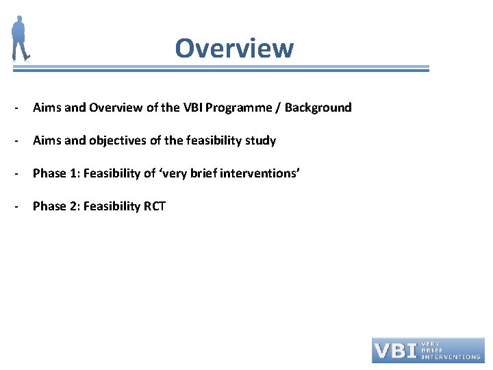 Overview - Aims and Overview of the VBI Programme / Background - Aims and