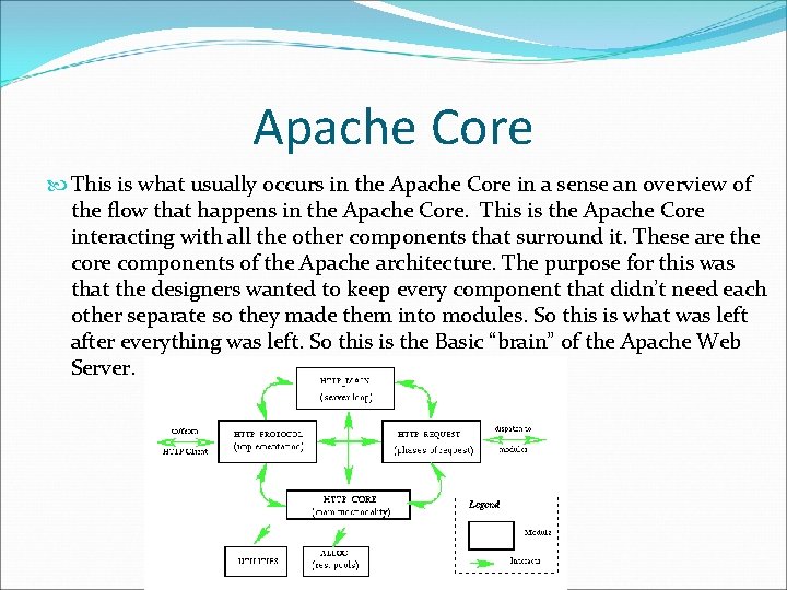 Apache Core This is what usually occurs in the Apache Core in a sense Apache Core This is what usually occurs in the Apache Core in a sense