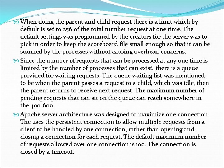 When doing the parent and child request there is a limit which by When doing the parent and child request there is a limit which by