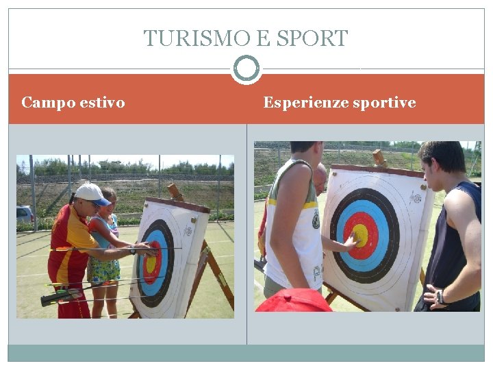 TURISMO E SPORT Campo estivo Esperienze sportive 