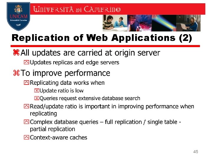 Replication of Web Applications (2) z 45 Replication of Web Applications (2) z 45
