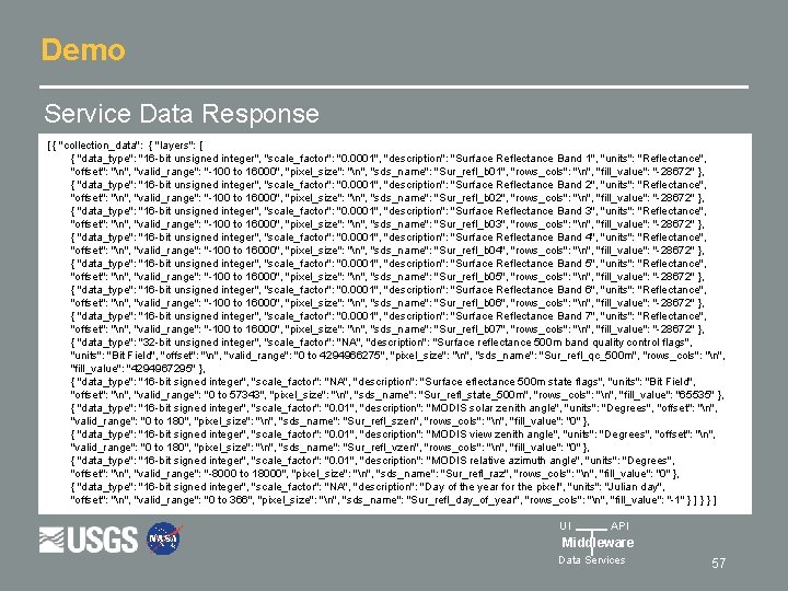 Demo Service Data Response [ { "collection_data": { "layers": [ { "data_type": "16 -bit