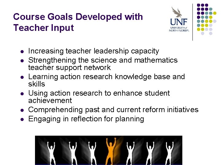 Course Goals Developed with Teacher Input l l l Increasing teacher leadership capacity Strengthening