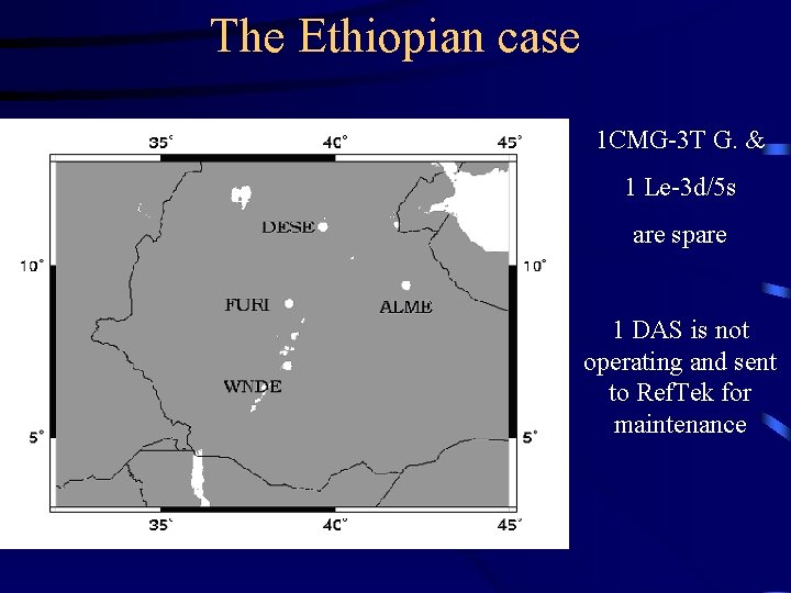The Ethiopian case 1 CMG-3 T G. & 1 Le-3 d/5 s are spare