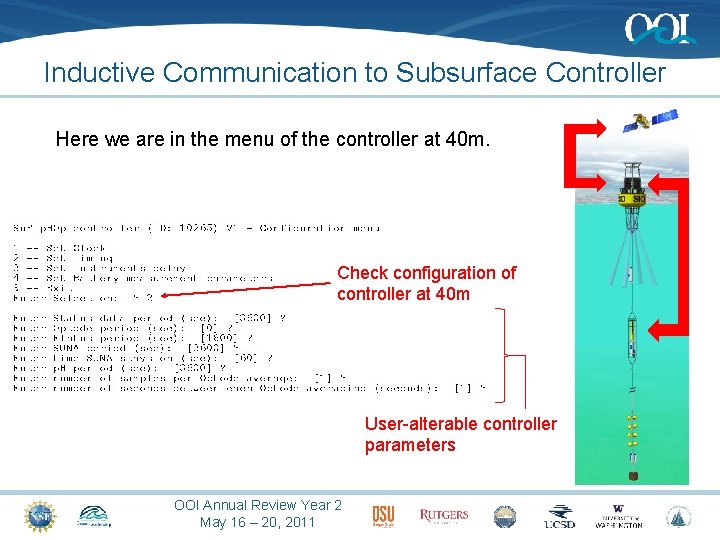 Inductive Communication to Subsurface Controller Here we are in the menu of the controller