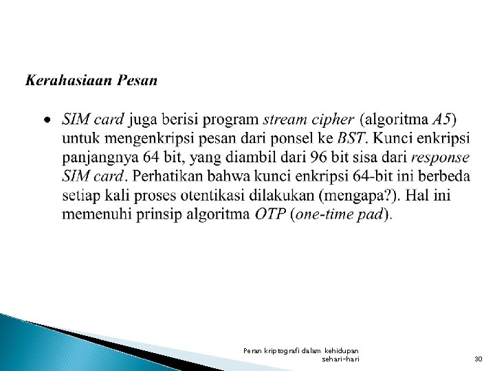 Peran kriptografi dalam kehidupan sehari-hari 30 