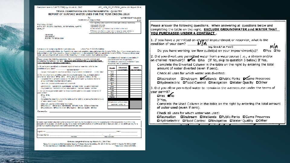 Example: Other WUR Completed 