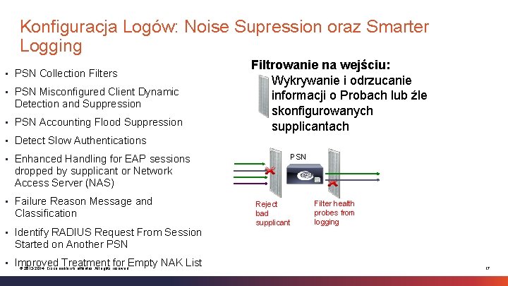 Konfiguracja Logów: Noise Supression oraz Smarter Logging • PSN Collection Filters • PSN Misconfigured