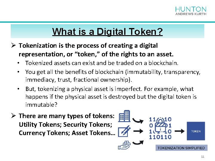 What is a Digital Token? Ø Tokenization is the process of creating a digital