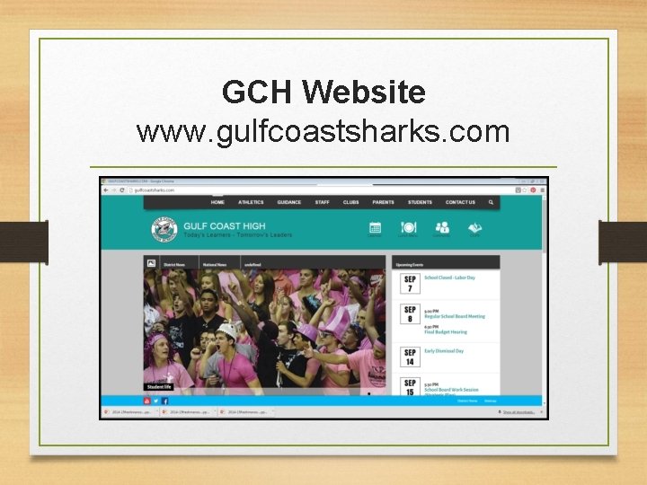 GCH Website www. gulfcoastsharks. com 