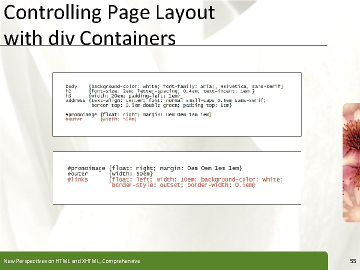 Controlling Page Layout with div Containers New Perspectives on HTML and XHTML, Comprehensive XP