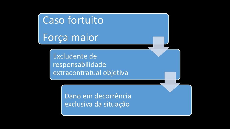 Caso fortuito Força maior Excludente de responsabilidade extracontratual objetiva Dano em decorrência exclusiva da