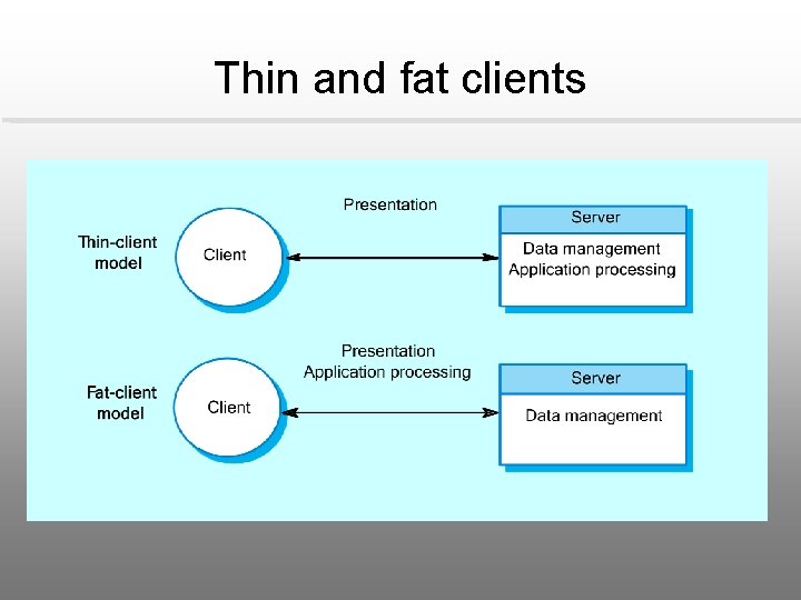 Thin and fat clients 
