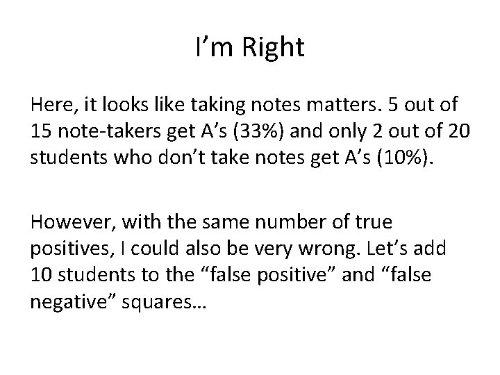 I’m Right Here, it looks like taking notes matters. 5 out of 15 note-takers