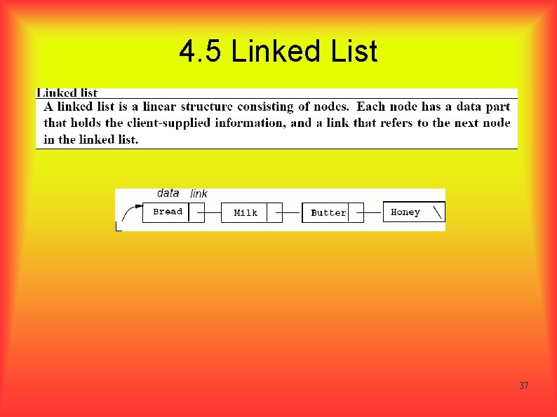 4. 5 Linked List 37 
