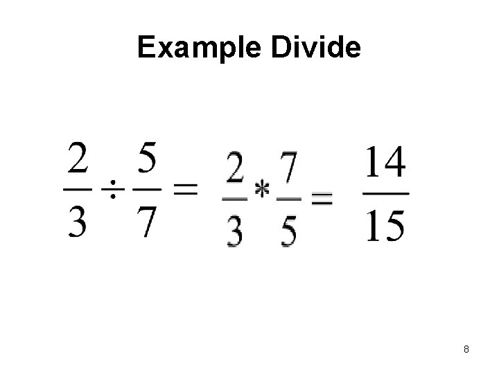 Example Divide 8 