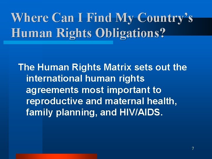 Where Can I Find My Country’s Human Rights Obligations? The Human Rights Matrix sets