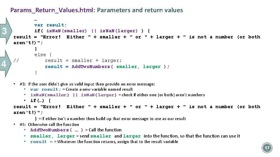 Params_Return_Values. html: Parameters and return values 3 4 … var result; if( is. Na.