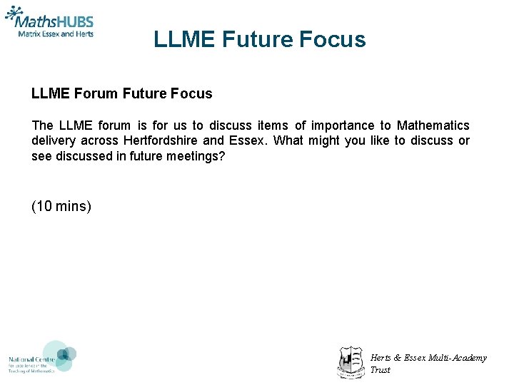 LLME Future Focus LLME Forum Future Focus The LLME forum is for us to