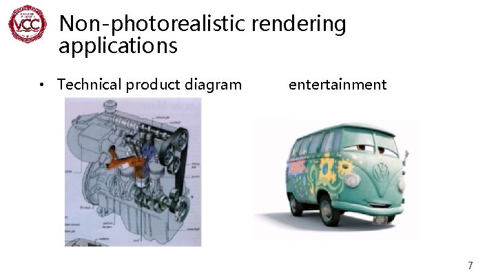 Non-photorealistic rendering applications • Technical product diagram entertainment 7 
