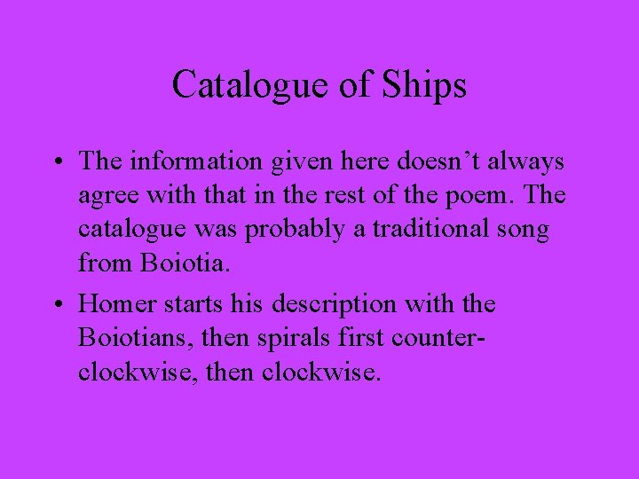 Catalogue of Ships • The information given here doesn’t always agree with that in