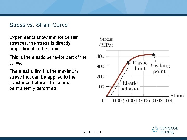 Stress vs. Strain Curve Experiments show that for certain stresses, the stress is directly Stress vs. Strain Curve Experiments show that for certain stresses, the stress is directly