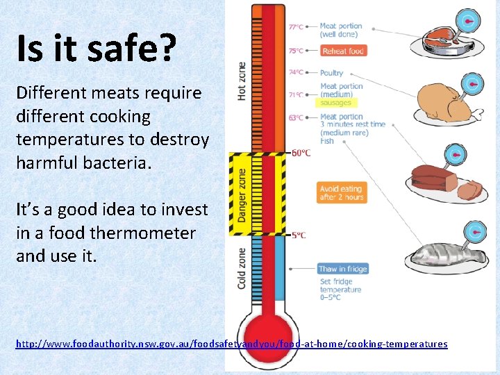 Is it safe? Different meats require different cooking temperatures to destroy harmful bacteria. It’s