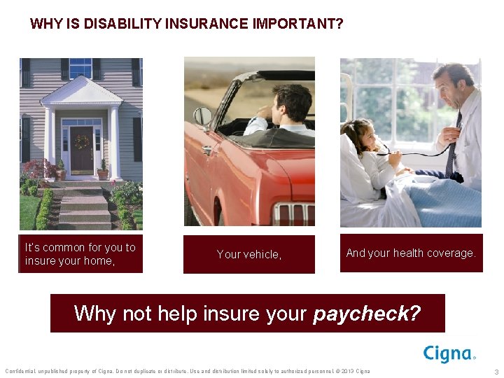 WHY IS DISABILITY INSURANCE IMPORTANT? It’s common for you to insure your home, Your