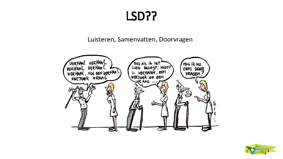 LSD? ? Luisteren, Samenvatten, Doorvragen 