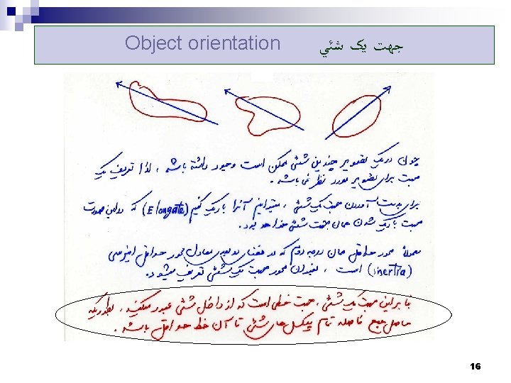 Object orientation ﺟﻬﺖ ﻳک ﺷﺌﻲ 16 