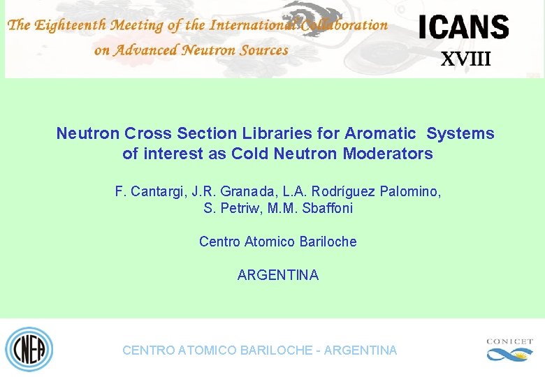 Neutron Cross Section Libraries for Aromatic Systems of interest as Cold Neutron Moderators F.