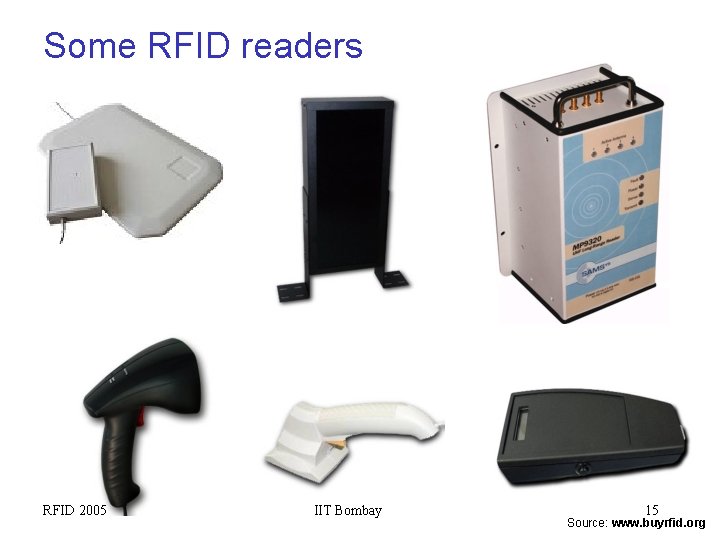Some RFID readers RFID 2005 IIT Bombay 15 Source: www. buyrfid. org 